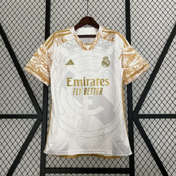 Real Madrid Golden white dragon Special Edition Man Jersey 23/24