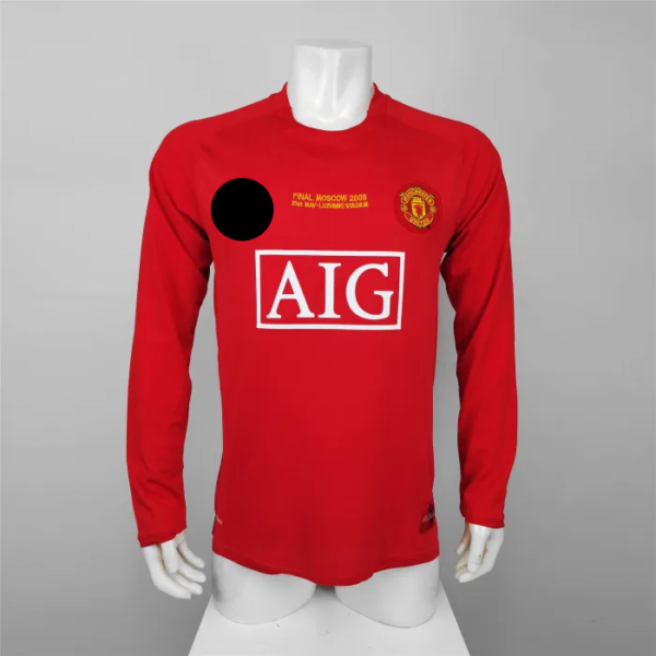 Manchester United Home Long Sleeve Retro Jersey 07/08