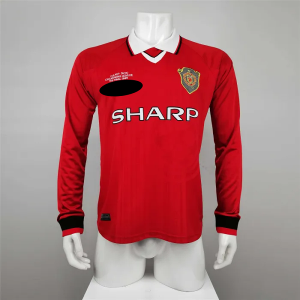 Manchester United Home Long Sleeve Retro Jersey 98/99