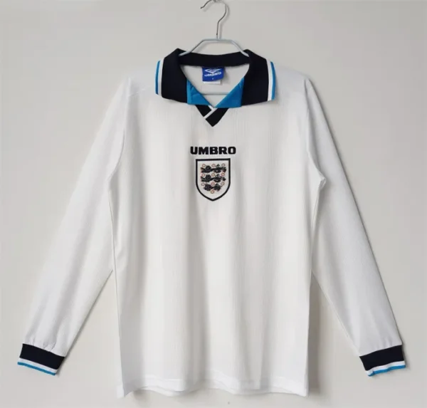 England Retro Home Long Sleeve Jersey 1996