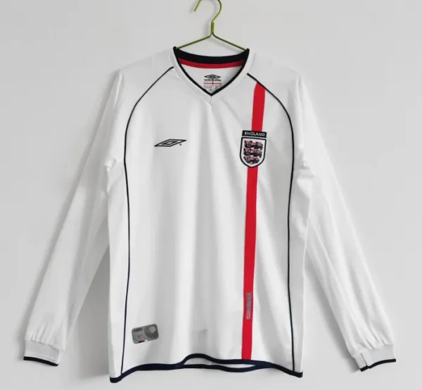 England Retro Home Long Sleeve Jersey 2002