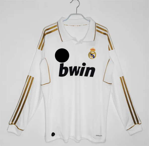 Real Madrid Home Retro Long Sleeves Jersey 11/12