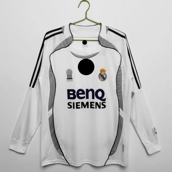 Real Madrid Home Long Sleeve Retro Jersey 2006/07