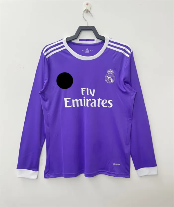 Real Madrid Away Retro Long Sleeves Jersey 16/17